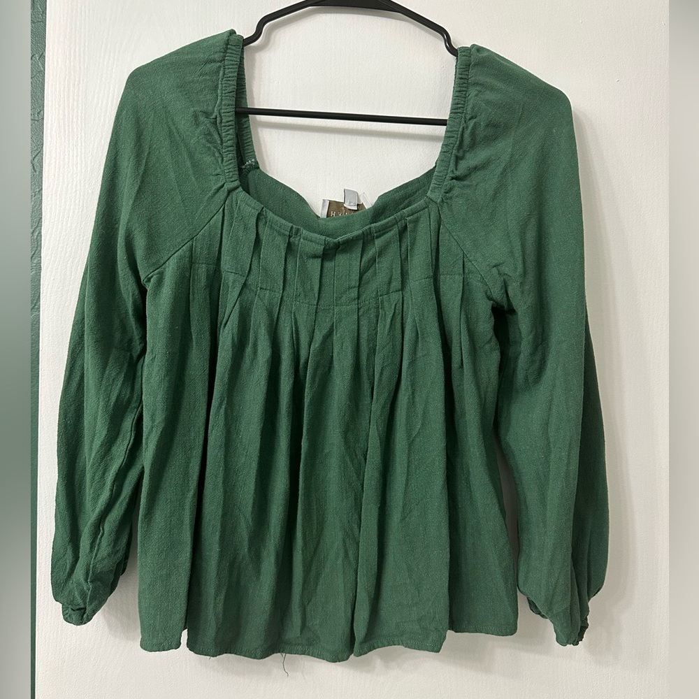 Blouse, square neck